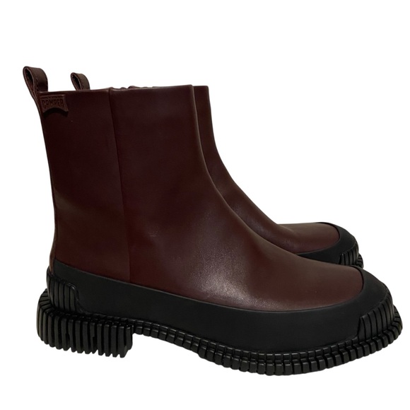 Camper Boots Womens Size 37 Pix Chelsea Brown/Red Zip Lightweight Shoes - Picture 1 of 12